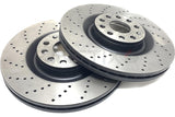 FOR BMW 330i 330d 430i 430d Fx M SPORT DRILLED FRONT BRAKE DISCS PAIR 330mm