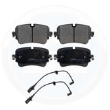 FOR AUDI A6 A7 A8 Q7 Q8 FRONT REAR BRAKE PADS & PAD WEAR WIRE INDICATOR SENSORS