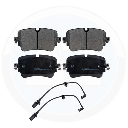 FOR AUDI A6 A7 A8 Q7 Q8 FRONT REAR BRAKE PADS & PAD WEAR WIRE INDICATOR SENSORS