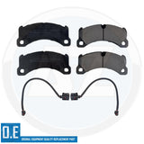 FOR PORSCHE CAYENNE 2010- FRONT REAR OEM QUALITY BRAKE PADS SET & WIRE SENSORS