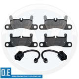 FOR PORSCHE CAYENNE 2010- FRONT REAR OEM QUALITY BRAKE PADS SET & WIRE SENSORS