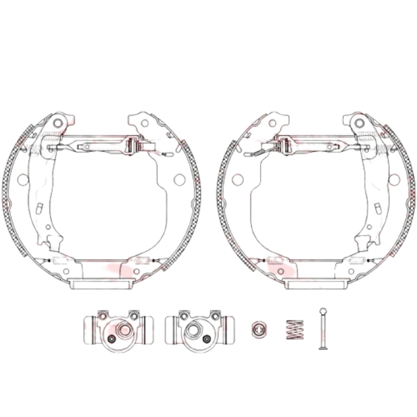 FOR CITROEN C3 C4 DS3 REAR BRAKE SHOE ADJUSTER WHEEL CYLINDER MINTEX KIT