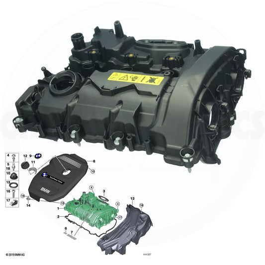 FOR BMW MINI 1.5 B32 B38 OEQ+ CYLINDER HEAD ROCKER COVER BRAND NEW 11127611277