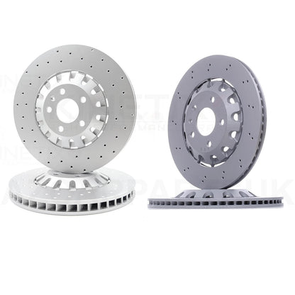 FOR AUDI RS4 RS5 (B9) 2017-2024 DRILLED FRONT & REAR BRAKE DISCS 375mm 330mm 4M0615301AM / 8W0615601G ** Fits Model With Non Carbon Ceramic Brakes**