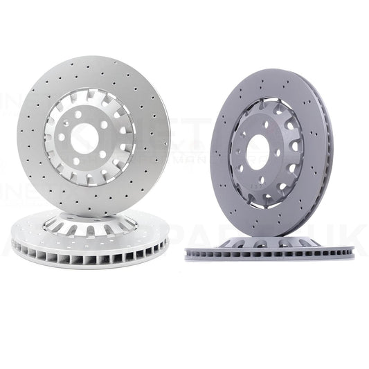 FOR AUDI RS4 RS5 (B9) 2017-2024 DRILLED FRONT & REAR BRAKE DISCS 375mm 330mm 4M0615301AM / 8W0615601G ** Fits Model With Non Carbon Ceramic Brakes**