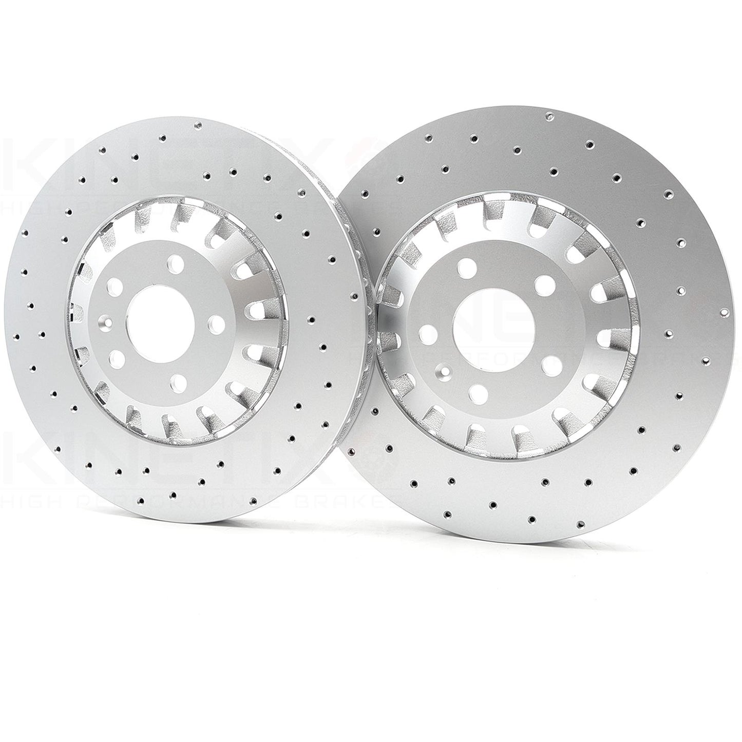 FOR AUDI RS4 RS5 CROSS DRILLED FRONT BRAKE DISC DISCS PAIR 4M0615301AM 375mm