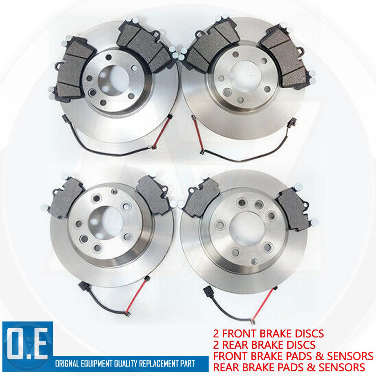 FOR VW TOUAREG 3.0 TDI 2006-2018 FRONT REAR HIGH CARBON BRAKE DISCS PADS SENSORS