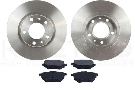 FOR VAUXHALL ASTRA COMBO GRANDLAND REAR BRAKE DISCS & PADS 268mm (SOLID DISCS)