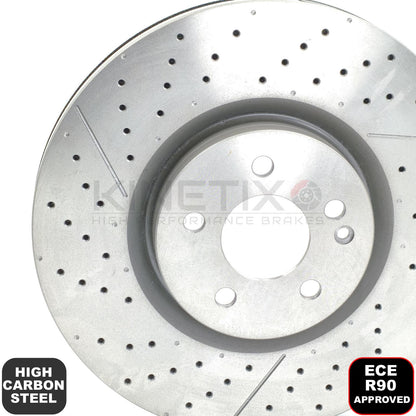 FOR MERCEDES A45 CLA45 GLA45 AMG FRONT BRAKE DISCS PADS WEAR WIRE SENSOR 350mm