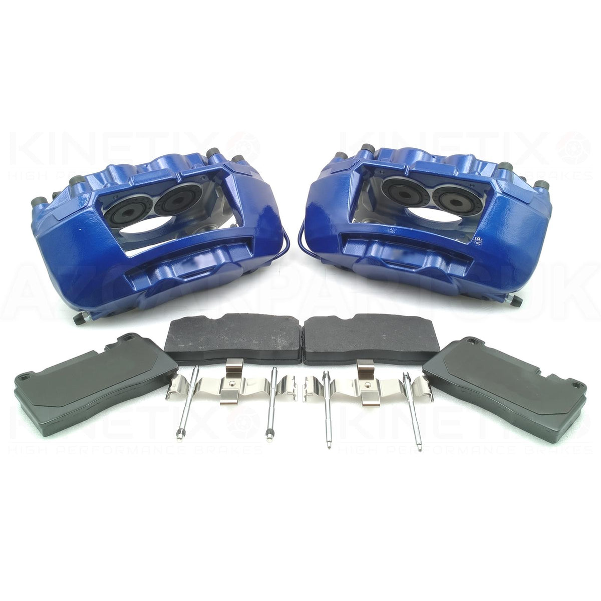 FOR VW CADDY MK3 MK4 MACAN 4 POT COMPLETE CALIPER PADS BIG BRAKE UPGRADE KIT (345mm X 30mm) BLUE
