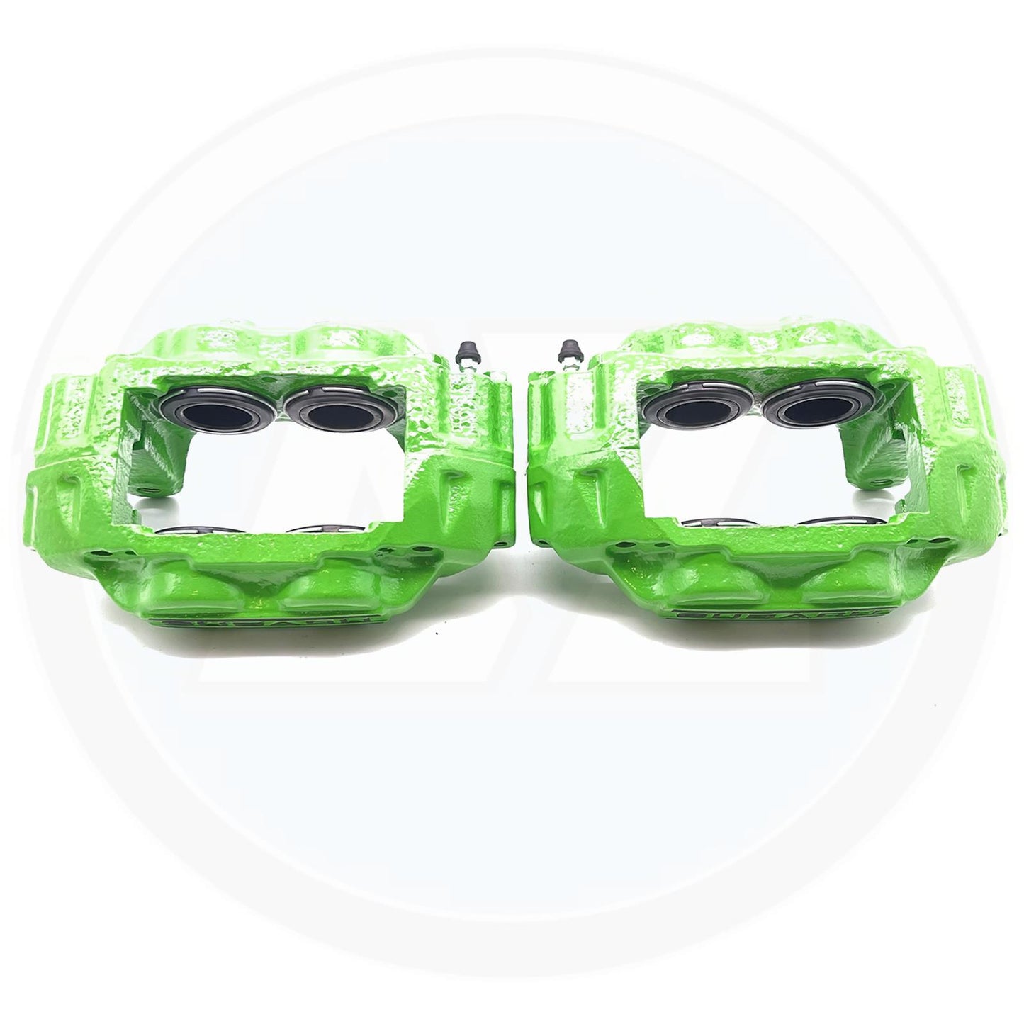 FOR SUBARU WRX STi GENUINE 4 POT FRONT BRAKE CALIPERS PAIR LEFT & RIGHT GREEN