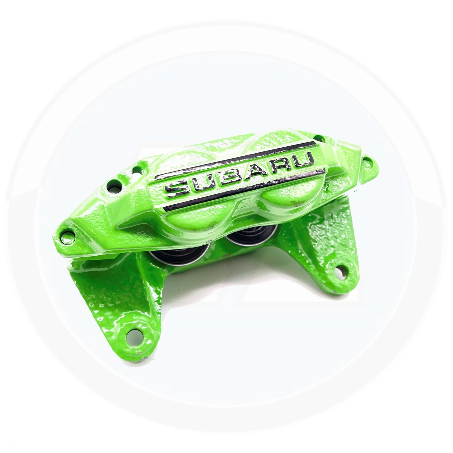 FOR SUBARU WRX STi GENUINE 4 POT FRONT BRAKE CALIPERS PAIR LEFT & RIGHT GREEN