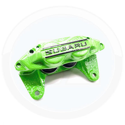 FOR SUBARU WRX STi GENUINE 4 POT FRONT BRAKE CALIPERS PAIR LEFT & RIGHT GREEN