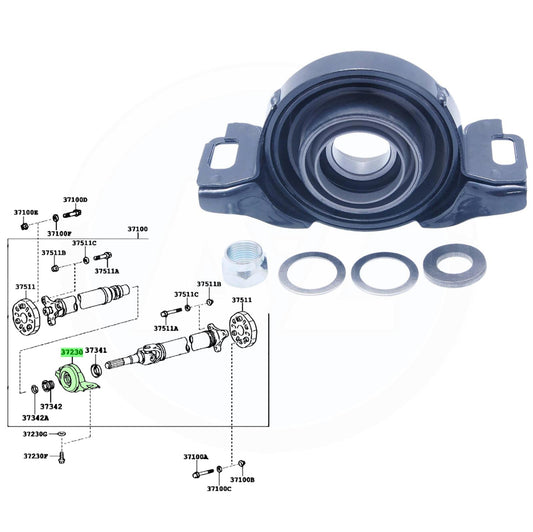 FOR LEXUS IS220d IS250 IS300 IS300h 2005- MK2 MK3 CARDAN PROPSHAFT SUPPORT CENTRE PROP SHAFT BEARING 3723030180 | 3723030181 | 3723039055 | 3723039095 | 37230-30180 | 37230-30181 | 37230-39055 | 37230-39095
