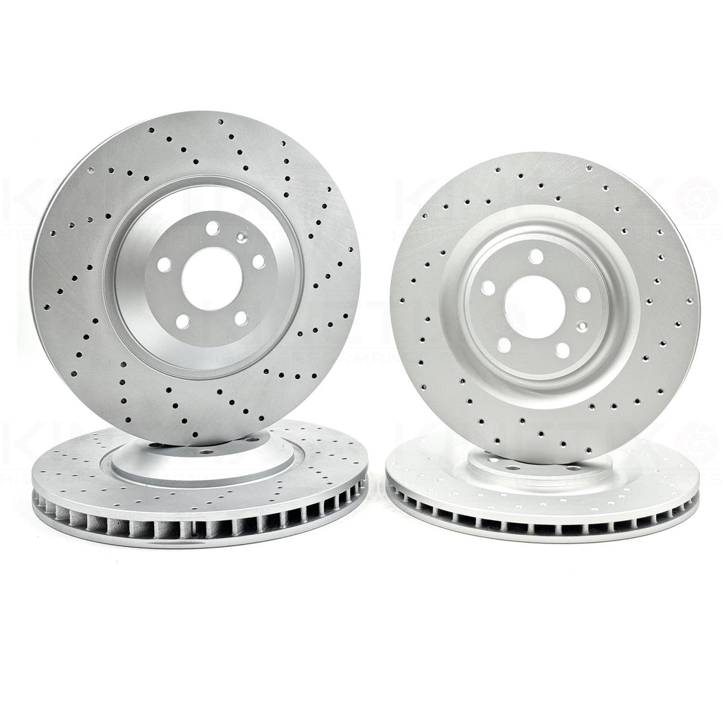 FOR AUDI S4 B9 S5 F5 DRILLED FRONT REAR BRAKE DISCS APEC PADS WIRES 375mm 330mm