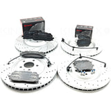 FOR AUDI A6 A7 A8 55 TDI TFSI FRONT REAR BRAKE DISCS BREMBO PADS 375mm 330mm