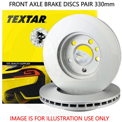 FOR PORSCHE CAYENNE VW TOUAREG HIGH CARBON TEXTAR FRONT BRAKE DISCS PAIR 330mm