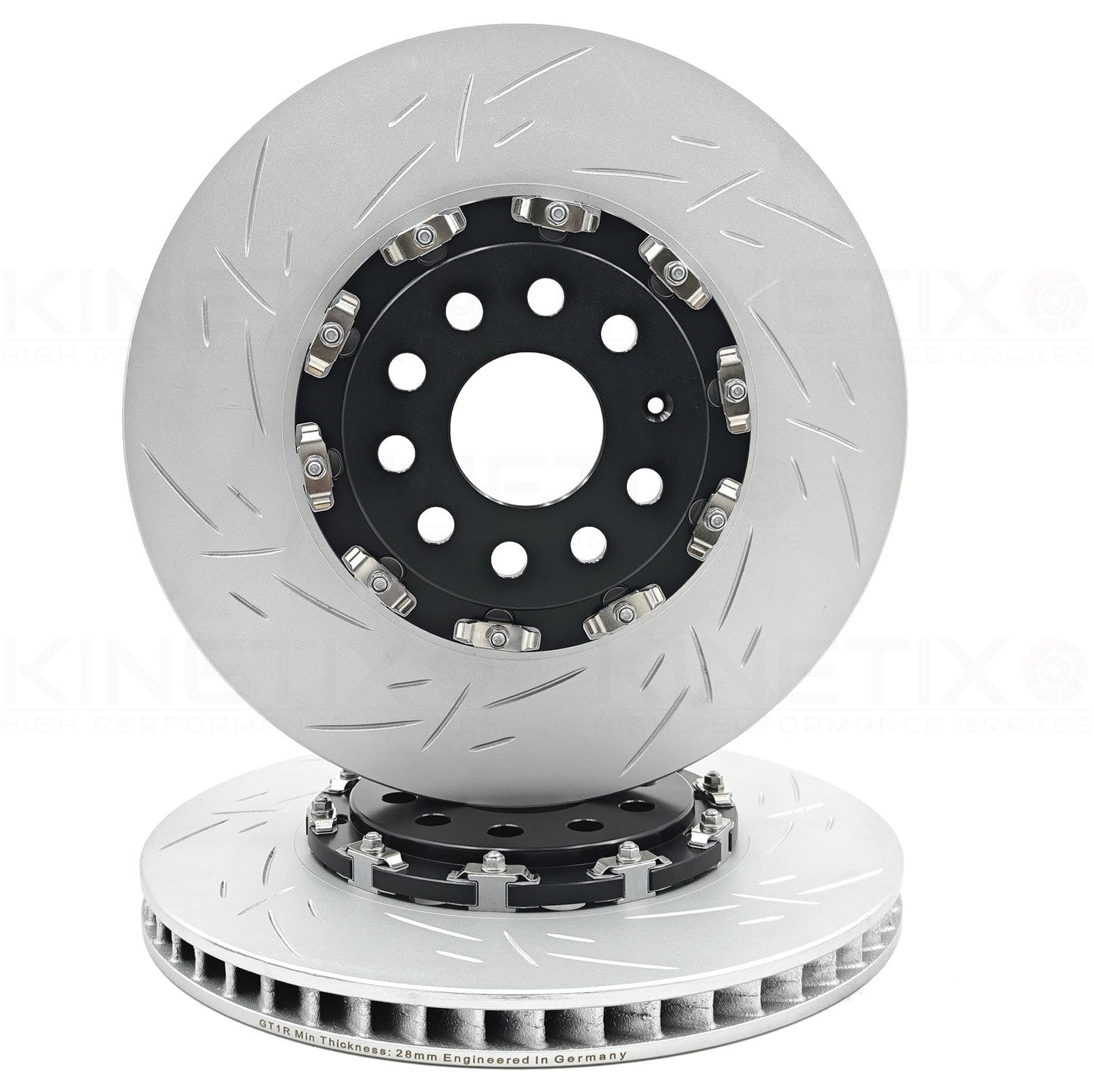 FOR AUDI S3 8V 8Y TTS SQ2 VW GOLF R 2 PIECE FRONT BRAKE DISCS CERAMIC PADS 340mm