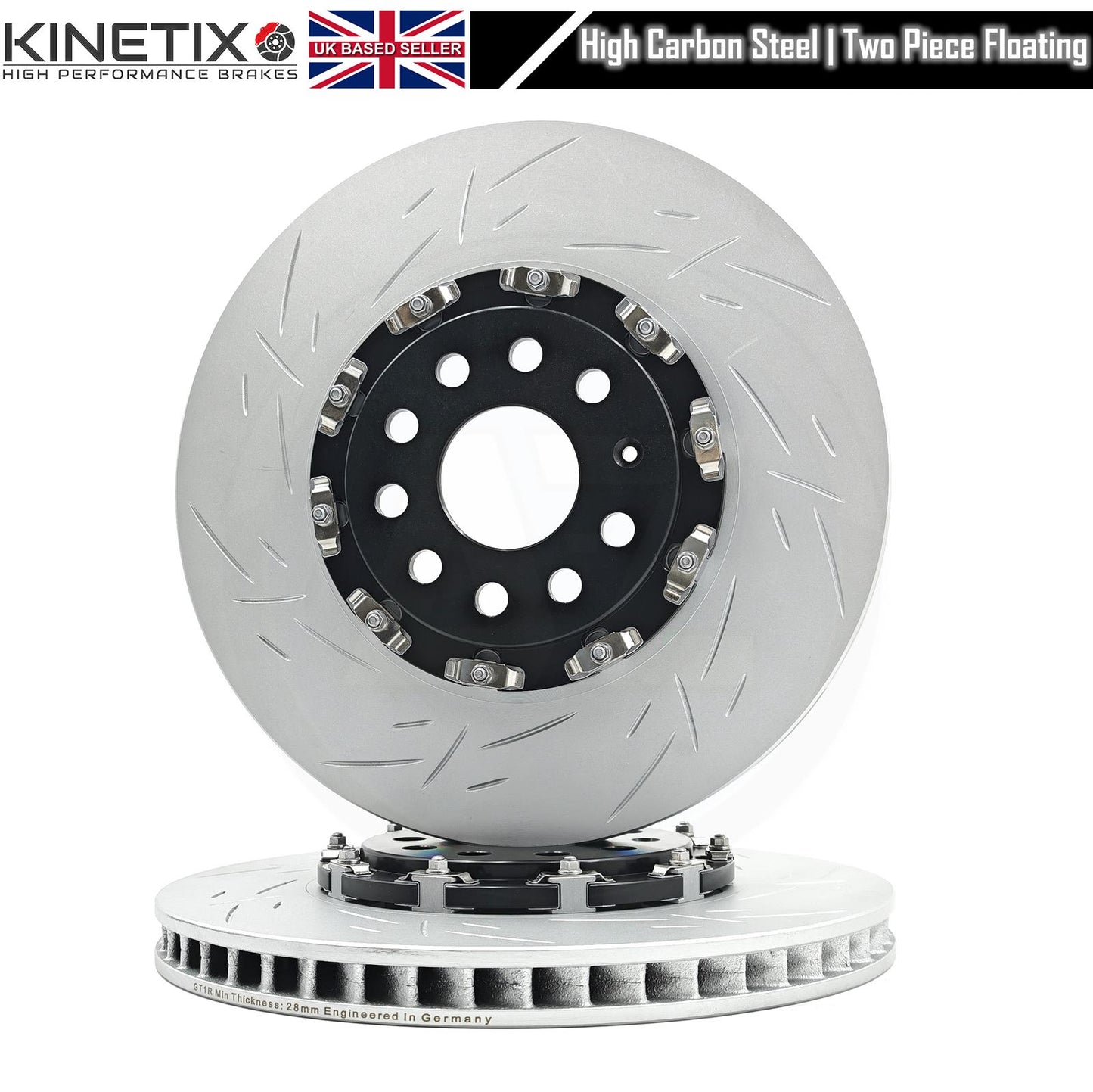 FOR VW GOLF R MK7/7.5 FRONT REAR TWO PIECE FLOATING BRAKE DISCS CERAMIC PADS