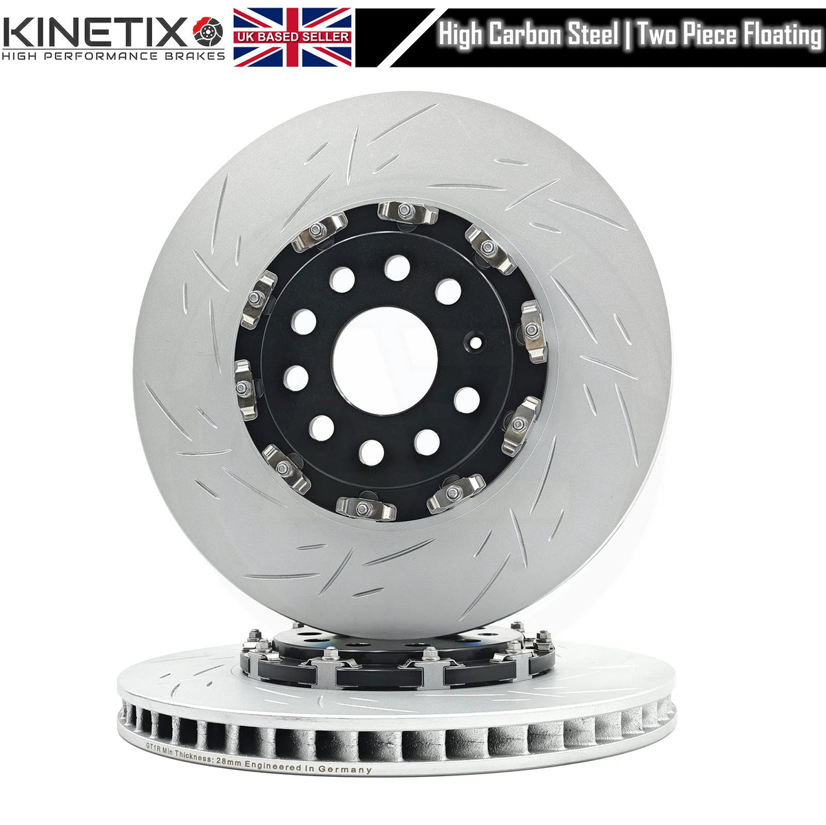 FOR AUDI S3 8V 8Y TTS SQ2 VW GOLF R 2 PIECE FRONT BRAKE DISCS Xtra PADS 340mm