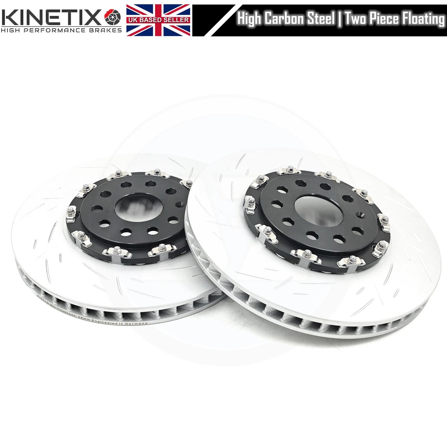FOR VW GOLF R MK7/7.5 FRONT REAR TWO PIECE FLOATING BRAKE DISCS CERAMIC PADS