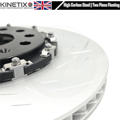 FOR AUDI S3 8V 8Y TTS SQ2 VW GOLF R 2 PIECE FRONT BRAKE DISCS CERAMIC PADS 340mm