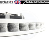FOR VW GOLF GTI MK7 MK8 TWO PIECE FLOATING FRONT BRAKE DISCS CERAMIC PADS 340mm