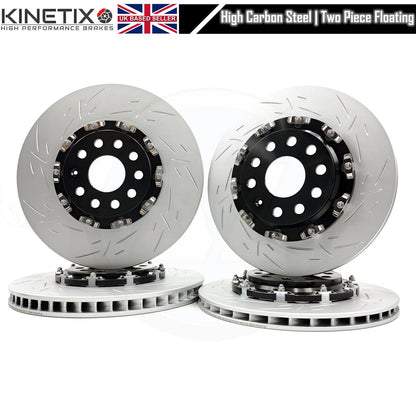 FOR VW GOLF R MK7/7.5 FRONT REAR TWO PIECE FLOATING BRAKE DISCS CERAMIC PADS