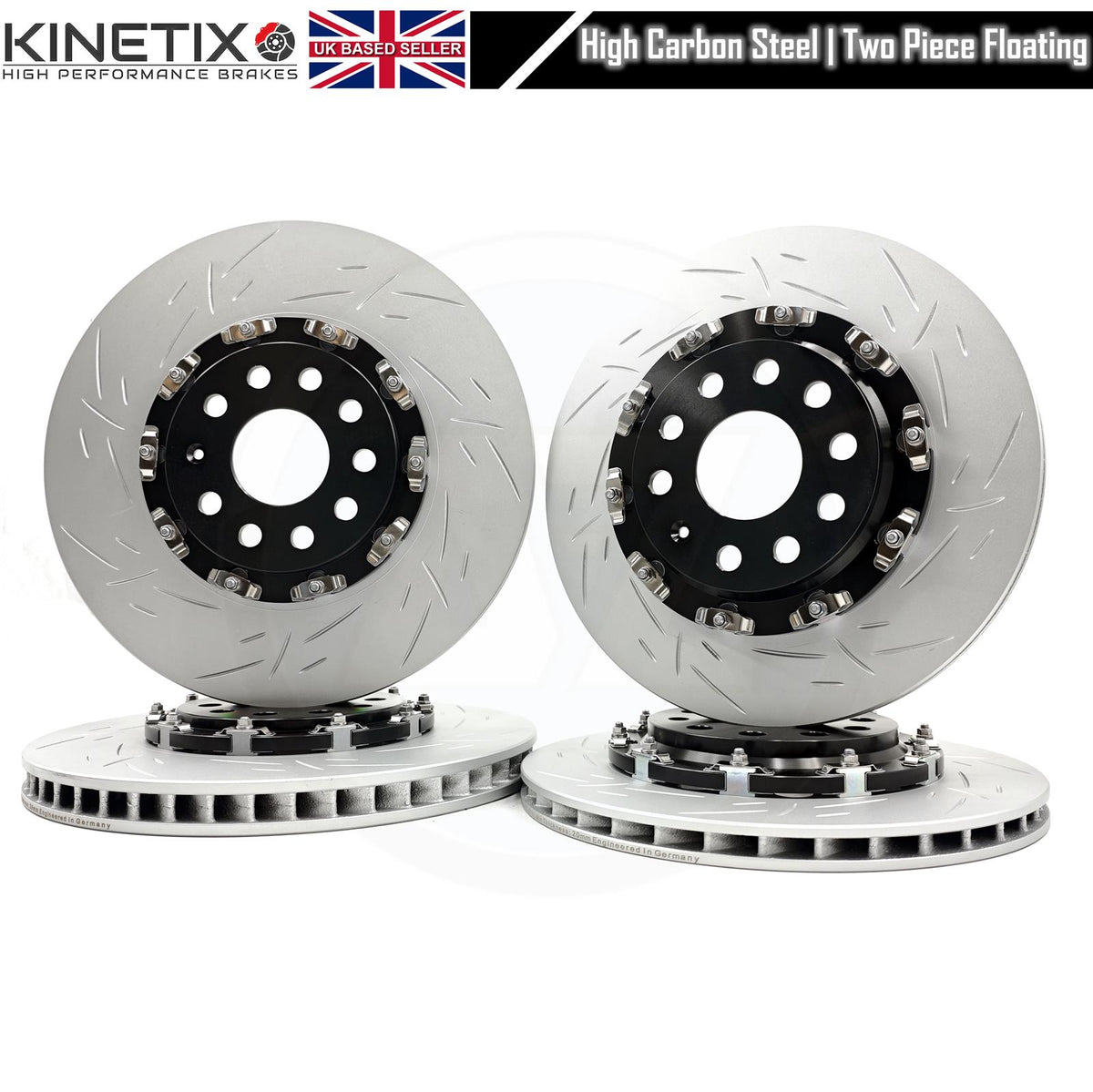 FOR VW GOLF R MK7 FRONT REAR TWO PIECE FLOATING BRAKE DISCS BREMBO PADS 340/310