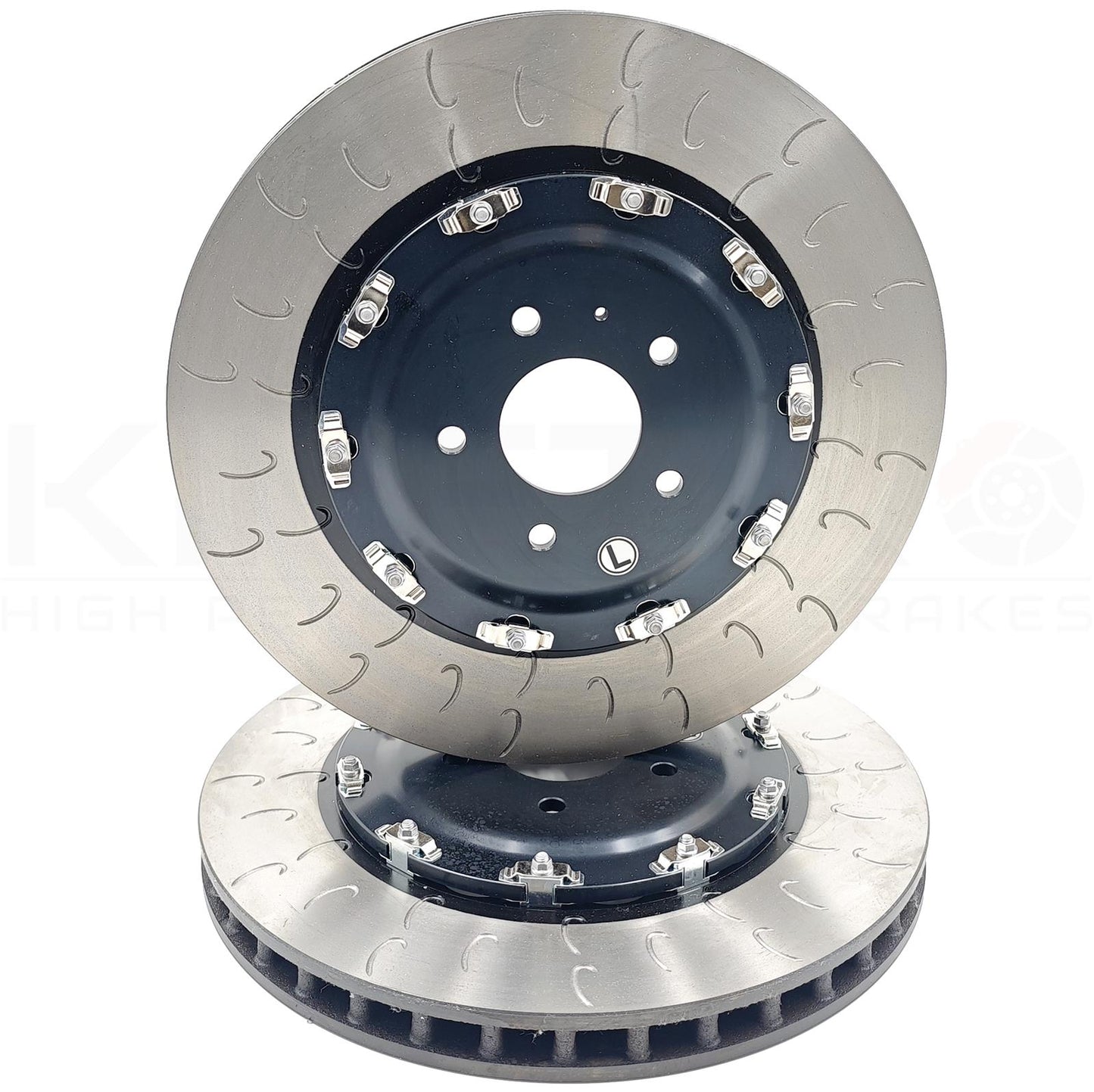 FOR NISSAN GTR GT-R R35 FRONT TWO PIECE FLOATING GROOVED BRAKE DISCS PAIR 380mm