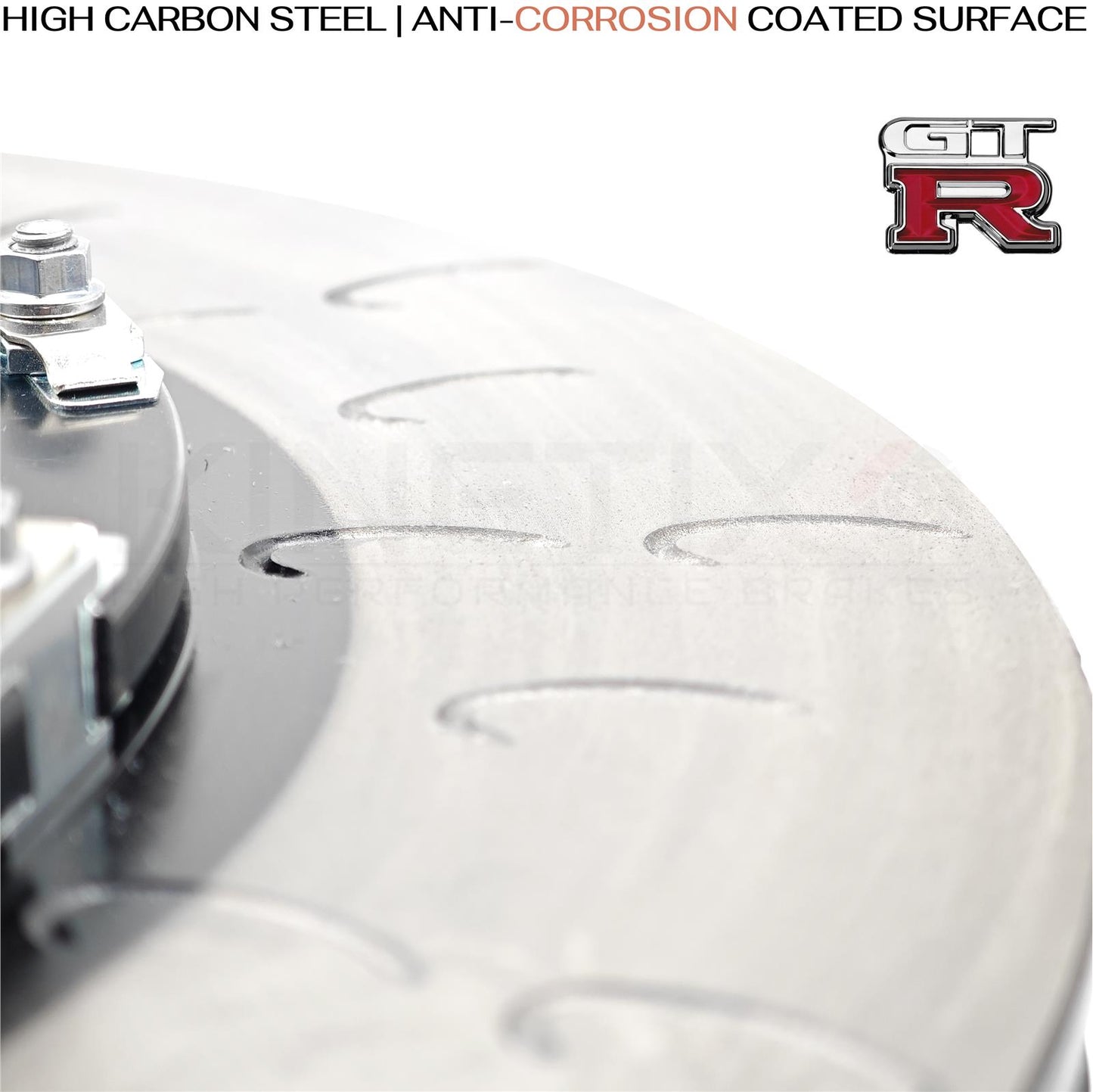 FOR NISSAN GTR GT-R R35 FRONT TWO PIECE FLOATING GROOVED BRAKE DISCS PAIR 380mm