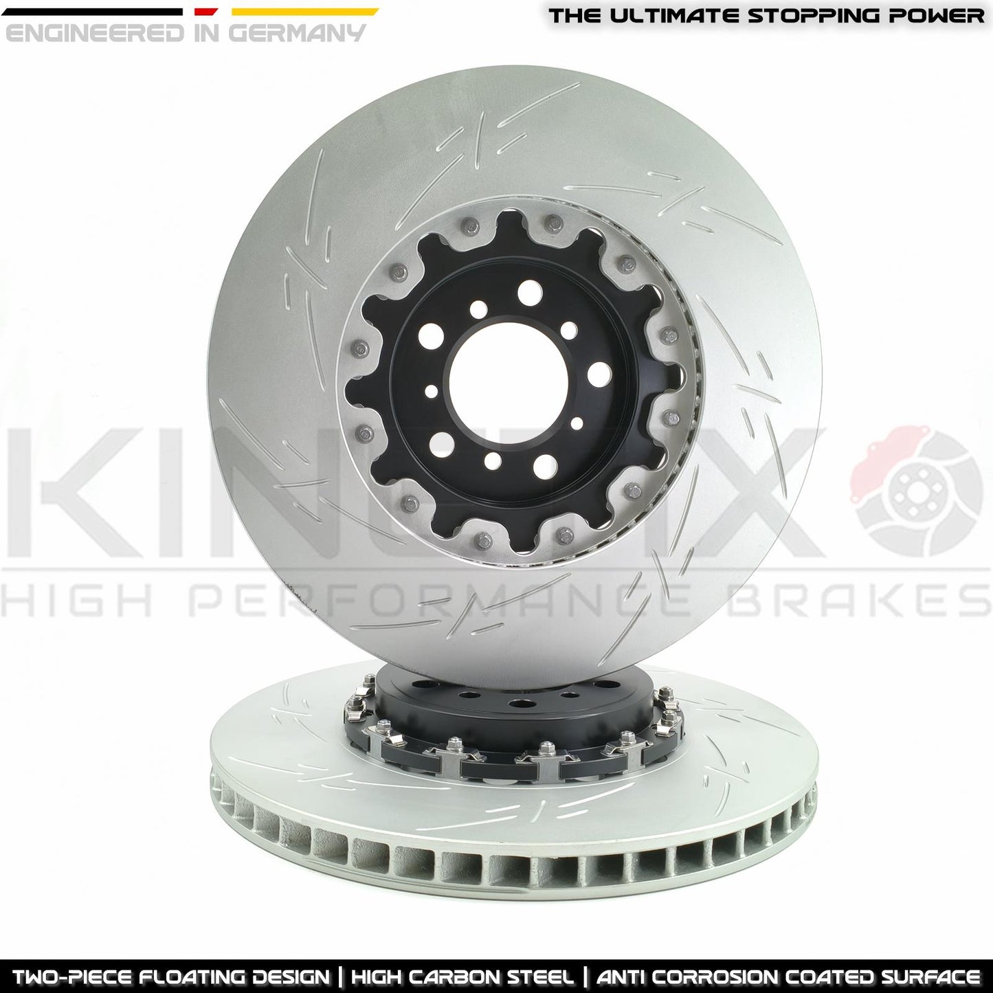FOR BMW M3 F80 FRONT 2-PIECE FLOATING BRAKE DISCS 380mm 34112284809 34112284810