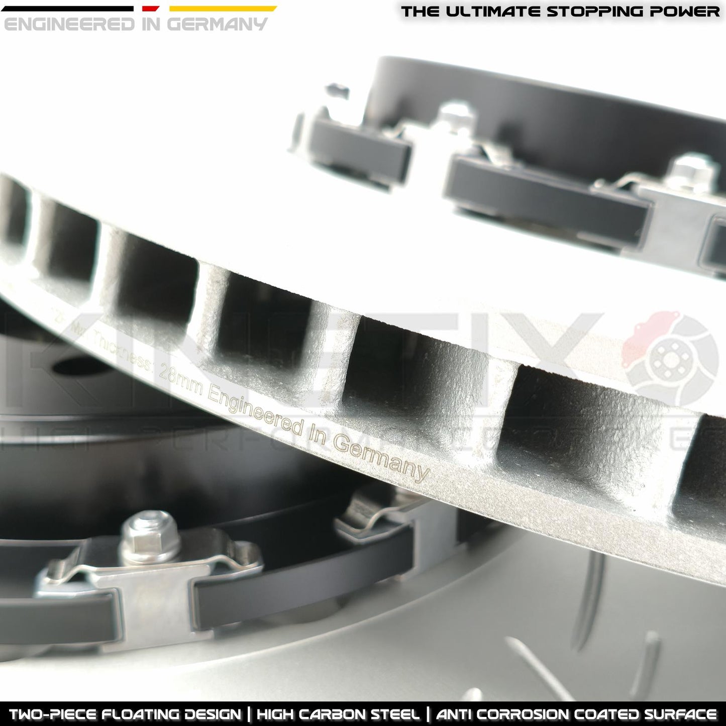 FOR BMW M3 F80 FRONT 2-PIECE FLOATING BRAKE DISCS 380mm 34112284809 34112284810