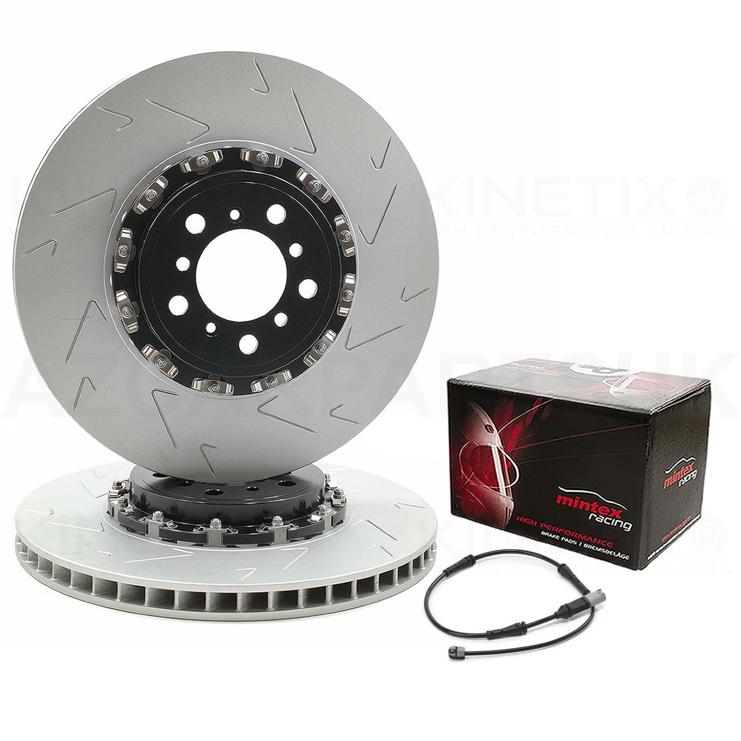 FOR BMW M3 F80 Competition TWO PIECE FLOATING FRONT BRAKE DISCS MINTEX RACING PADS & WEAR WIRE SENSOR LEAD 380mm X 30mm