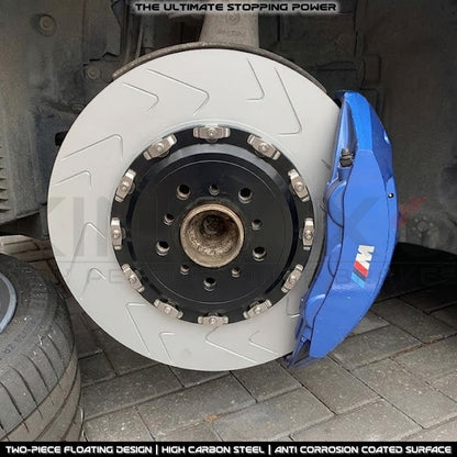 FOR BMW M5 (F10) TWO PIECE FLOATING FRONT BRAKE DISCS K44 RACING PADS 400mm