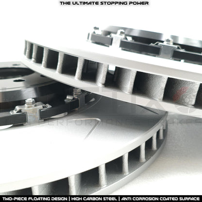 FOR BMW M5 (F10) TWO PIECE FLOATING FRONT BRAKE DISCS K44 RACING PADS 400mm