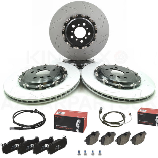 FOR BMW M5 F10 M6 F06 F12 F13 COMPETITION GROOVED FRONT REAR BRAKE DISCS BREMBO PADS WEAR WIRE SENSORS