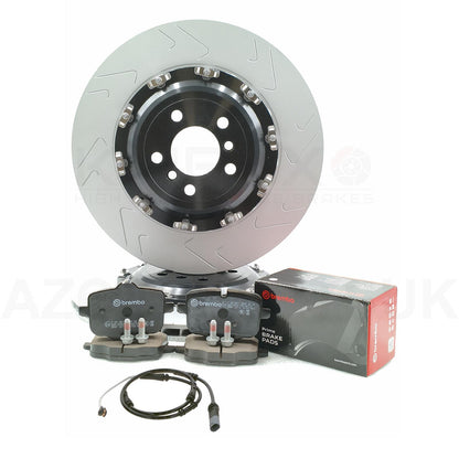 FOR BMW M5 F10 TWO PIECE FLOATING REAR BRAKE DISCS BREMBO PADS 396mm X 24mm