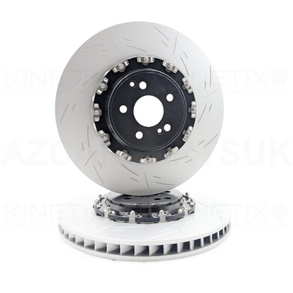 FOR MERCEDES AMG GT TWO PIECE FLOATING GROOVED PERFORMANCE FRONT BRAKE DISCS PAIR 390mm X 36mm (FITS MODELS WITH NON CARBON CERAMIC BRAKES OPTION)