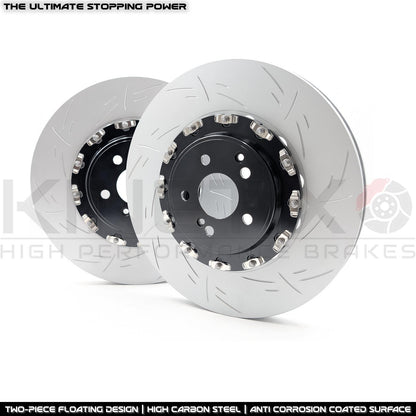 FOR MERCEDES C63 & C63S AMG TWO PIECE FLOATING GROOVED FRONT BRAKE DISCS BREMBO PADS & WEAR WIRE SENSOR LEAD 390mm X 36mm