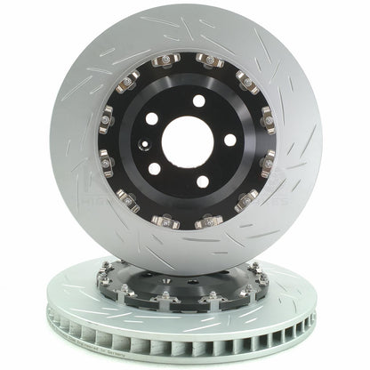 FOR AUDI RS4 R8 RS5 TWO PIECE FLOATING GROOVED FRONT BRAKE DISCS 365mm X 34mm