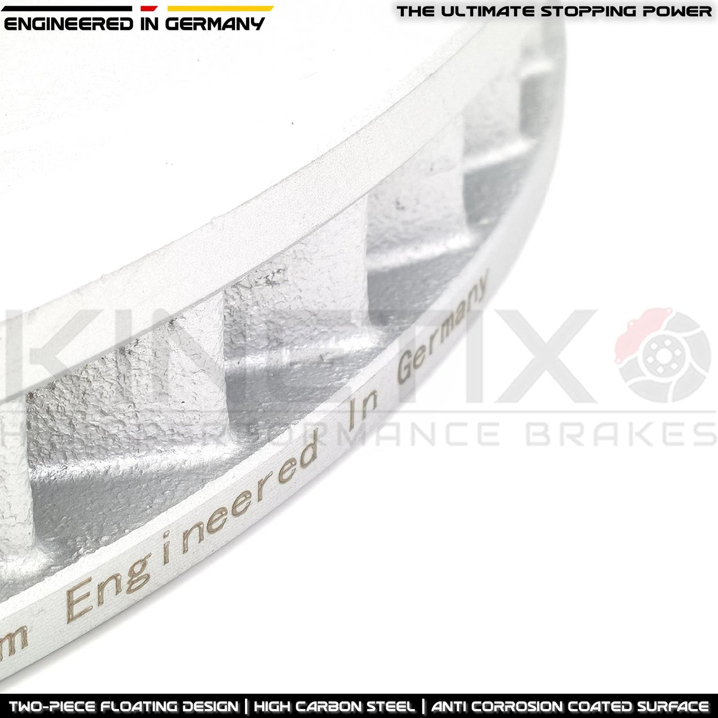 FOR AUDI RS5 (2010-2016) TWO PIECE FLOATING FRONT BRAKE DISCS BREMBO PADS 365mm X 34mm