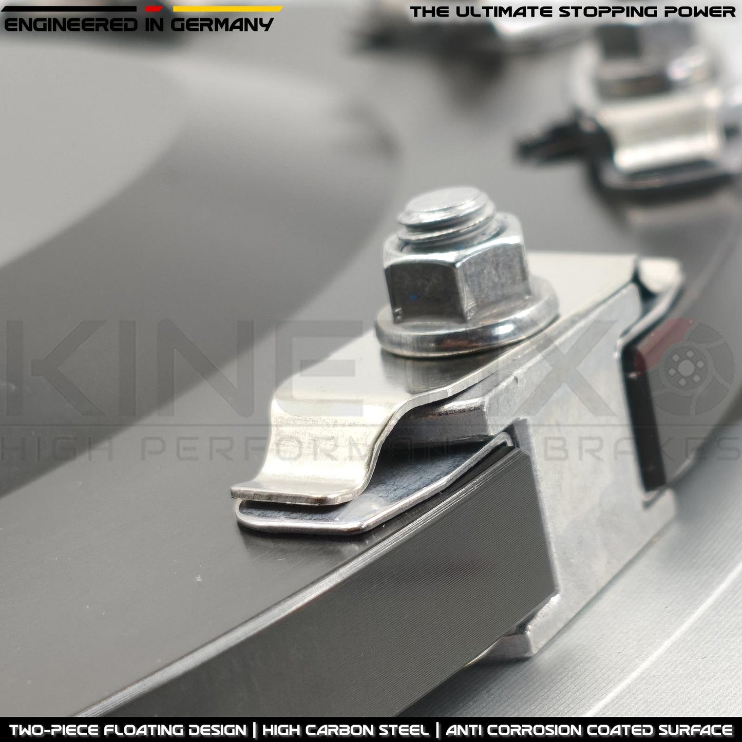 FOR AUDI RS4 R8 RS5 TWO PIECE FLOATING GROOVED FRONT BRAKE DISCS 365mm X 34mm