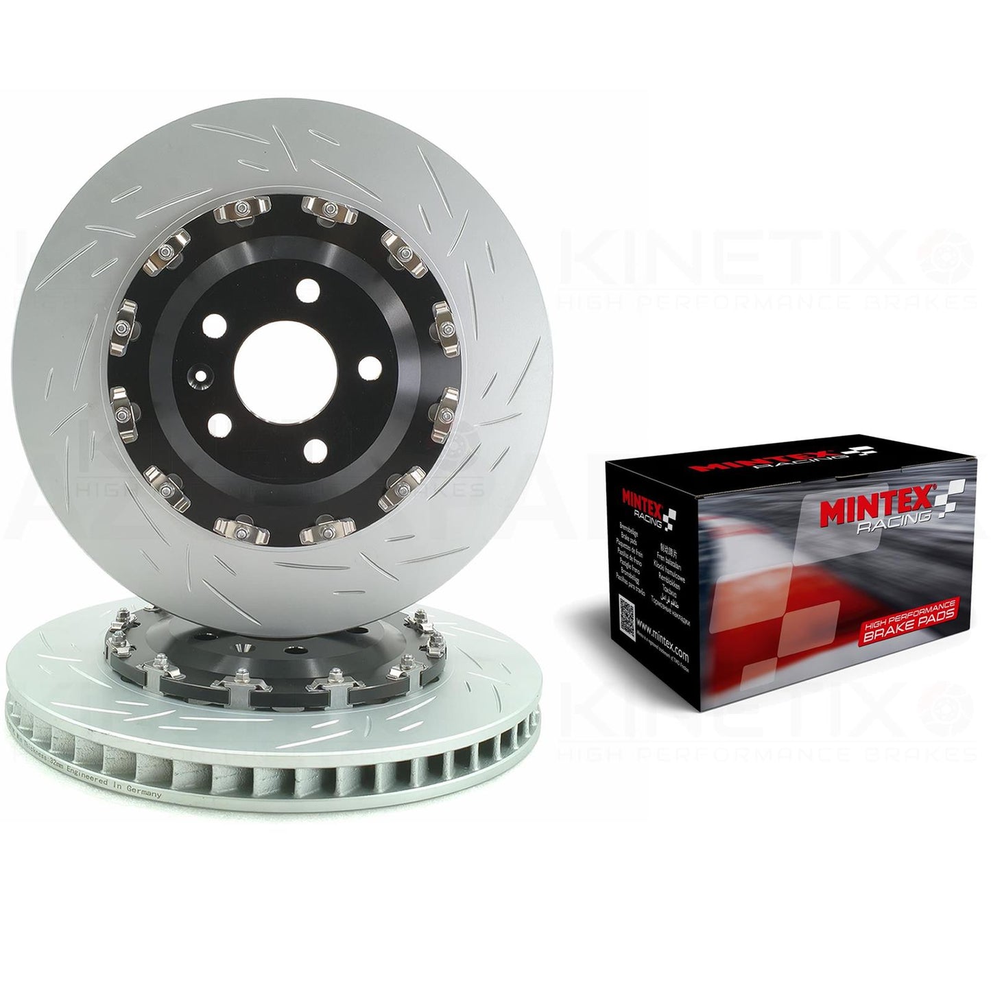 FOR LAMBORGHINI GALLARDO HURACAN TWO PIECE FLOATING FRONT BRAKE DISCS MINTEX RACING PADS 365mm X 34mm