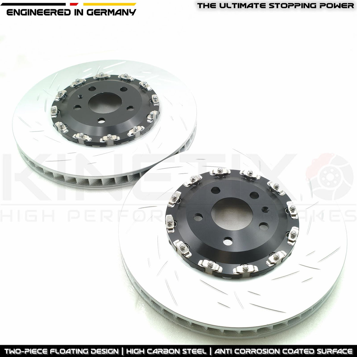 FOR AUDI S4 S5 SQ5 E-TRON TWO PIECE FLOATING FRONT BRAKE DISCS PAIR 375mm X 36mm