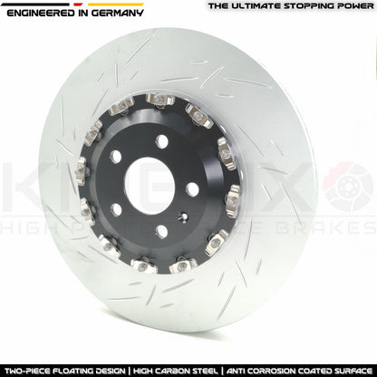 FOR AUDI Q7 Q8 SQ5 S4 S5 S6 S7 TWO-PIECE FLOATING FRONT BRAKE DISCS CERAMIC PADS