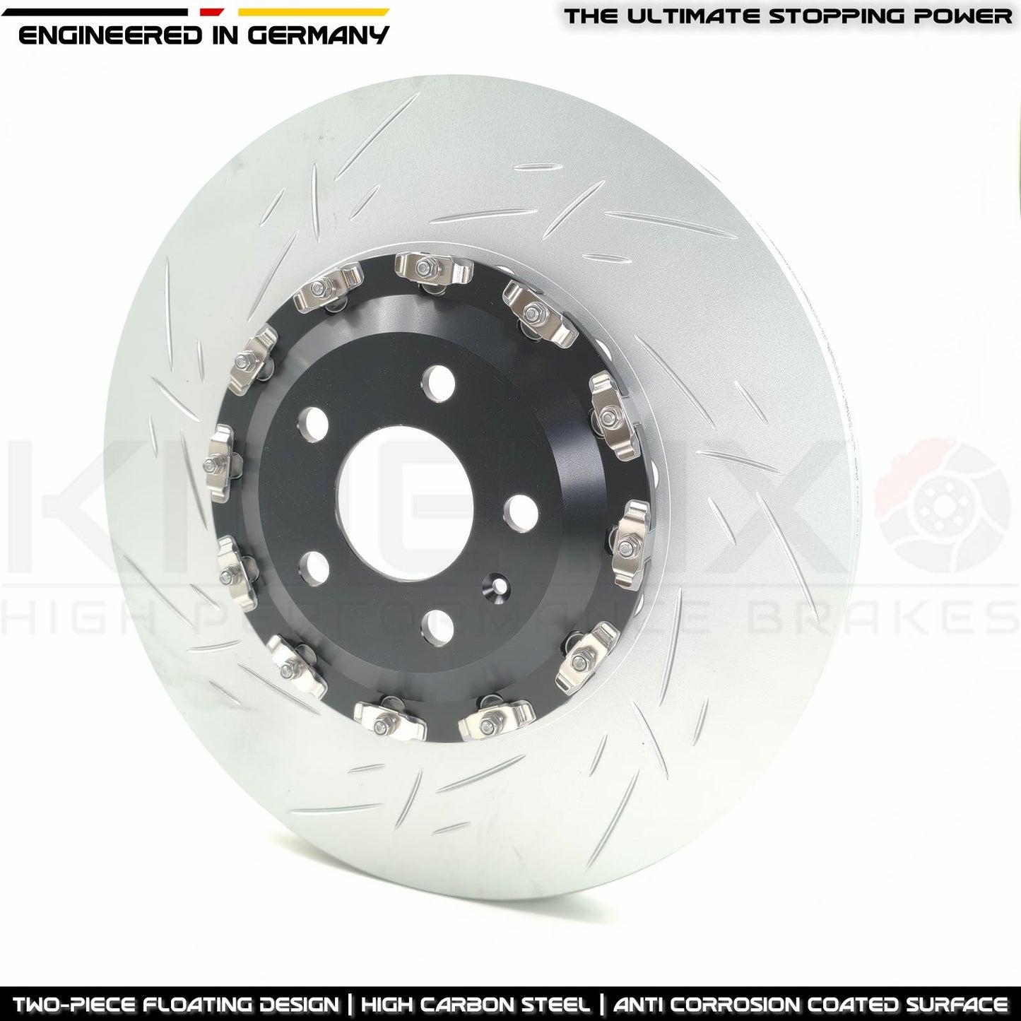 FOR AUDI Q7 Q8 SQ5 S4 S5 S6 S7 TWO-PIECE FLOATING FRONT BRAKE DISCS BREMBO PADS