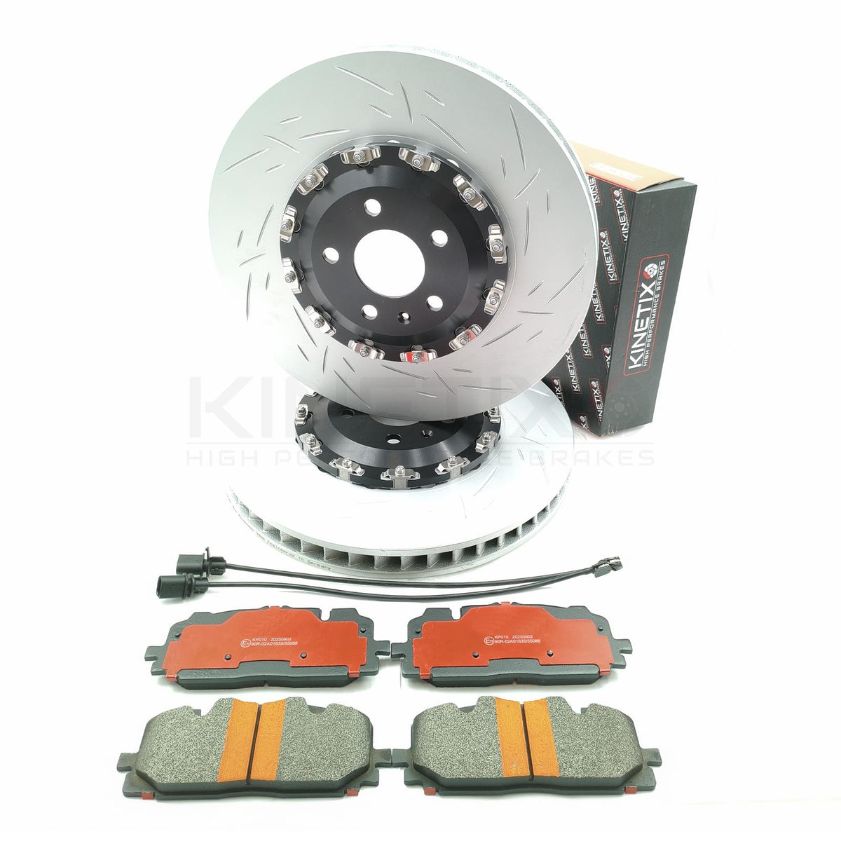 FOR AUDI RS3 8Y RSQ3 FORMENTOR TWO-PIECE FLOATING FRONT BRAKE DISCS CERAMIC PADS