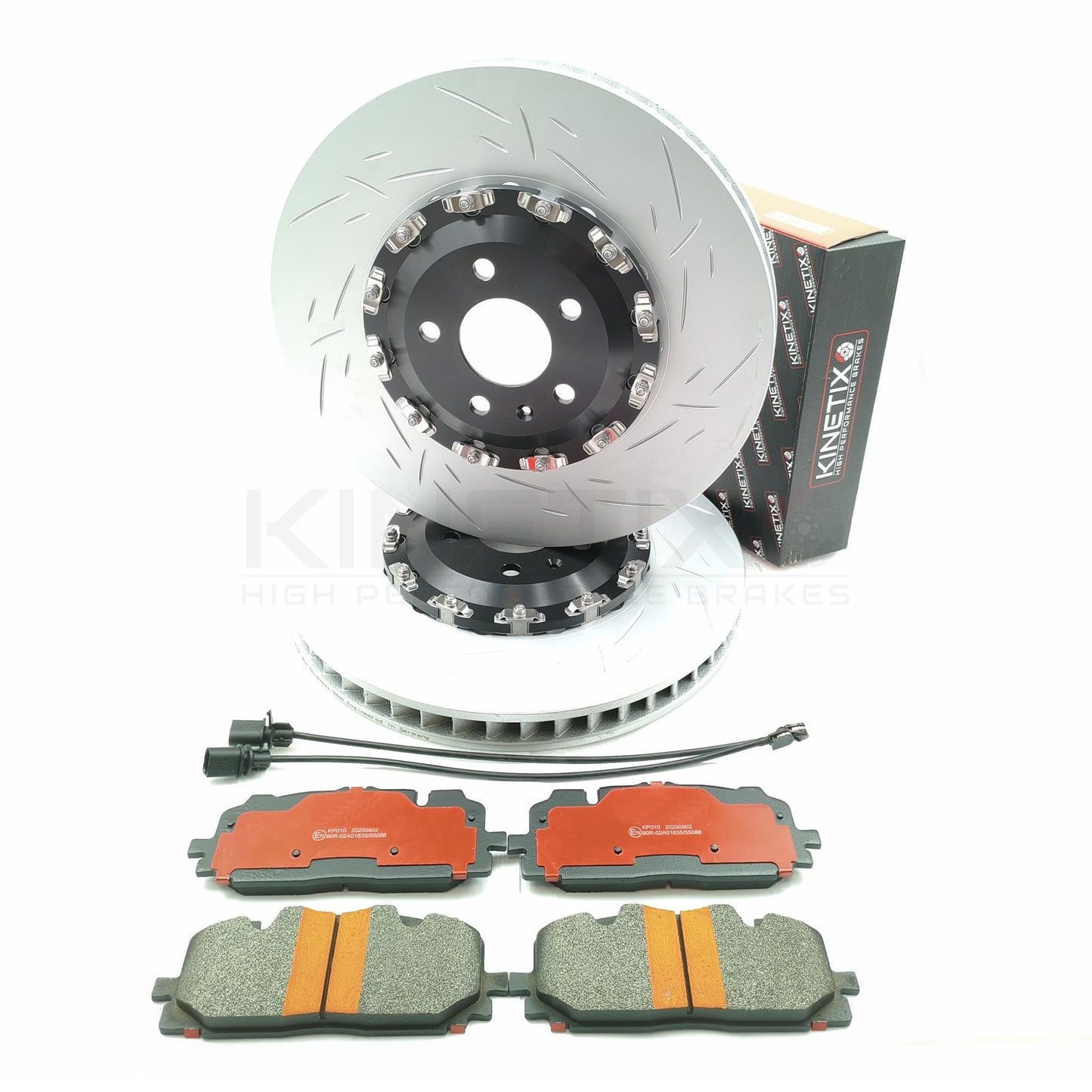 FOR AUDI RS3 8Y RSQ3 FORMENTOR TWO-PIECE FLOATING FRONT BRAKE DISCS CERAMIC PADS