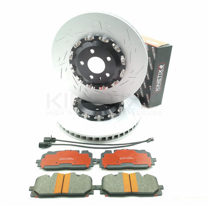 FOR AUDI RS3 8Y RSQ3 FORMENTOR TWO-PIECE FLOATING FRONT BRAKE DISCS CERAMIC PADS